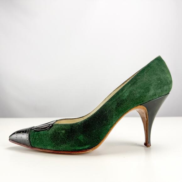 VTG 1950's Green Pumps | Womens Size 8 - Picture 1 of 7
